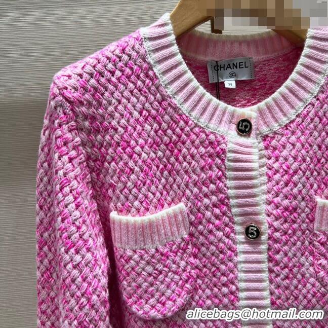 Classic Inexpensive Chanel Wool Cardigan CH102628 Pink 2023