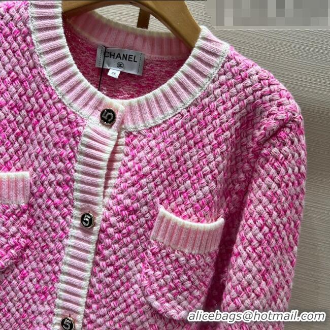 Classic Inexpensive Chanel Wool Cardigan CH102628 Pink 2023