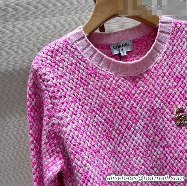 ​Luxury Cheap Chanel Wool Sweater CH102629 Pink 2023