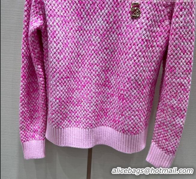 ​Luxury Cheap Chanel Wool Sweater CH102629 Pink 2023