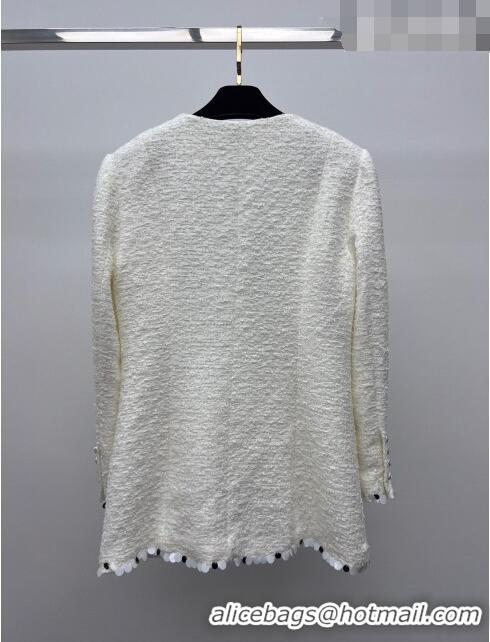 ​Luxurious Grade Chanel Tweed Jacket CH102634 White 2023