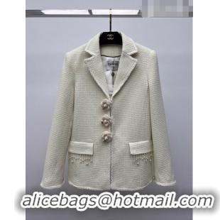 Pretty Style Chanel Tweed Jacket CH102636 Beige 2023