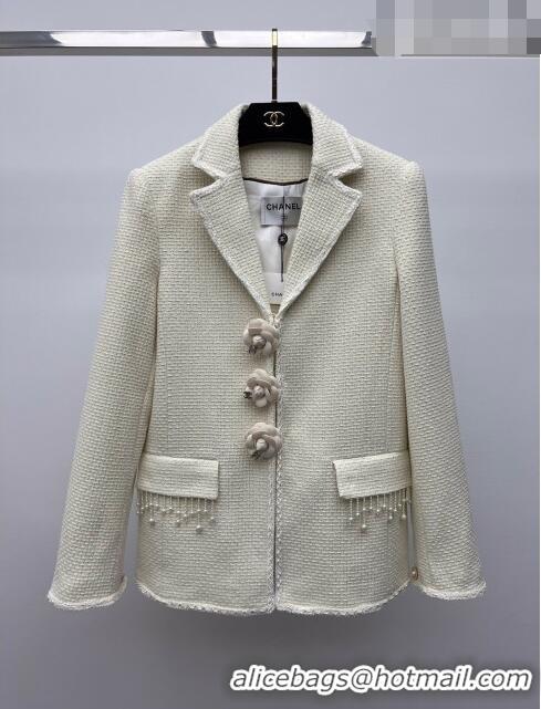 Pretty Style Chanel Tweed Jacket CH102636 Beige 2023