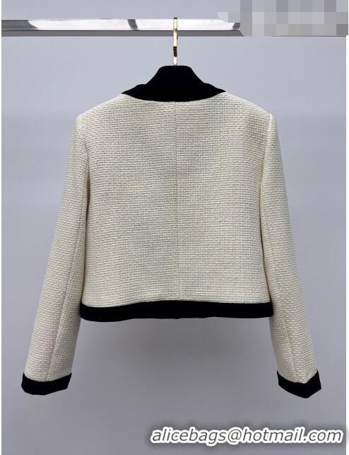 ​Well Crafted Chanel Short Tweed Jacket CH102637 Beige 2023