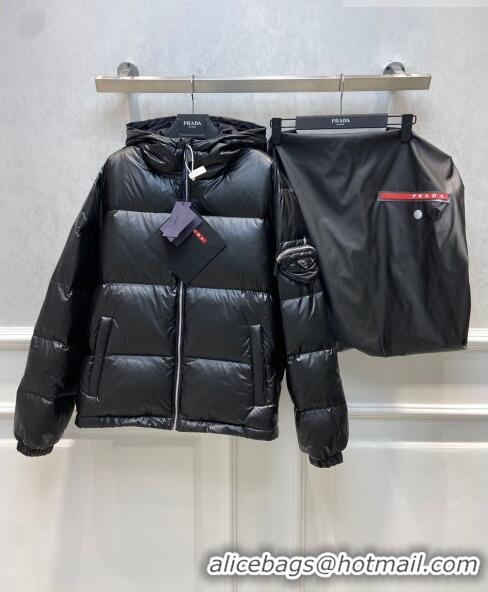 Reasonable Price Prada Down Jacket for Women and Men P102638 Black 2023