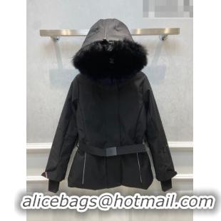 ​Promotional Moncler Down Jacket with Fox Fur M102639 Black 2023