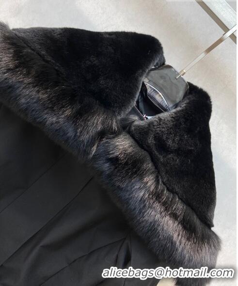 ​Promotional Moncler Down Jacket with Fox Fur M102639 Black 2023