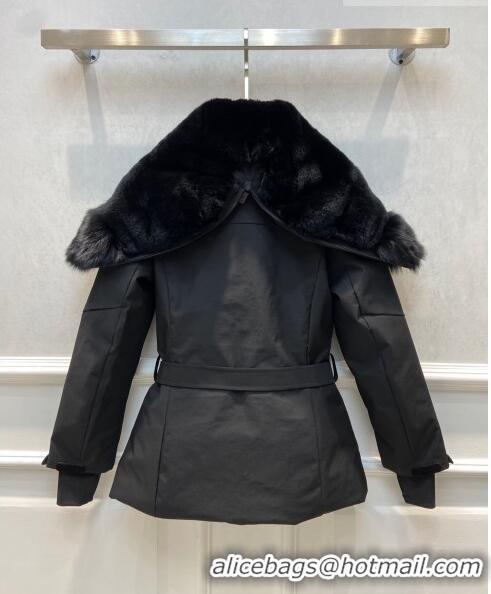 ​Promotional Moncler Down Jacket with Fox Fur M102639 Black 2023