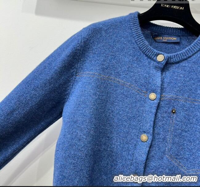 ​Good Looking Louis Vuitton Alpaca Cardigan and Pants P102644 Blue 2023