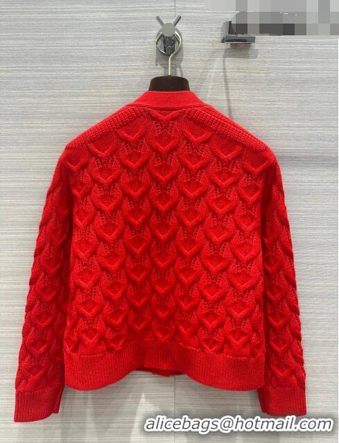 Top Design LP Cashmere Cardigan LP102652 Red 2023