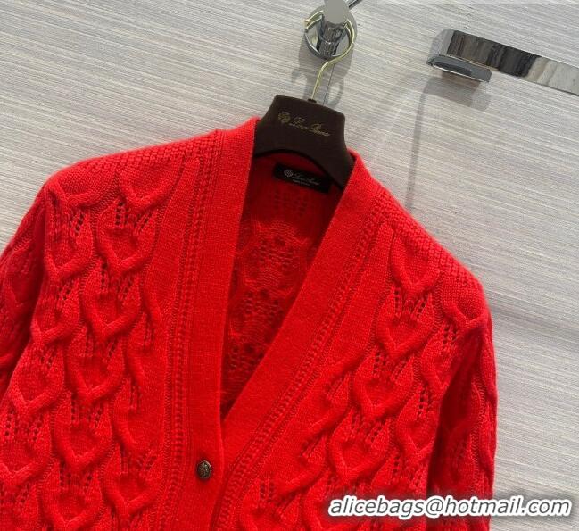 Top Design LP Cashmere Cardigan LP102652 Red 2023