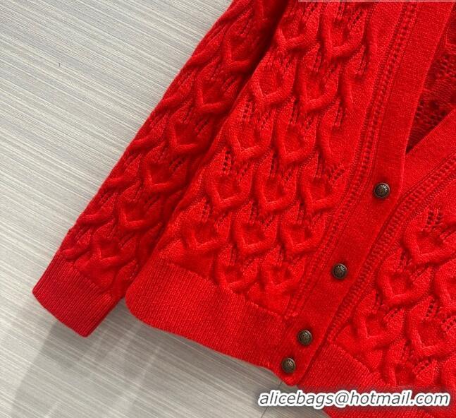 Top Design LP Cashmere Cardigan LP102652 Red 2023