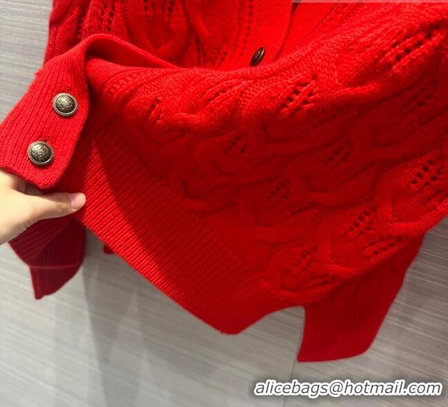 Top Design LP Cashmere Cardigan LP102652 Red 2023