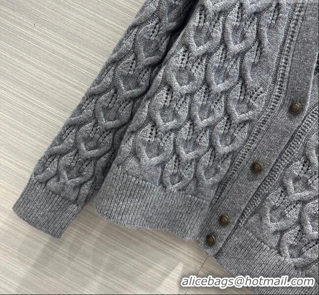 ​Super Quality LP Cashmere Cardigan LP102654 Grey 2023