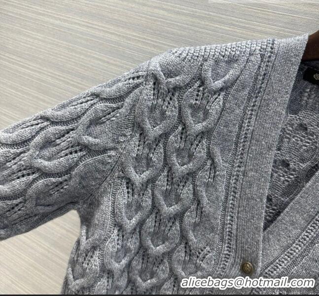 ​Super Quality LP Cashmere Cardigan LP102654 Grey 2023