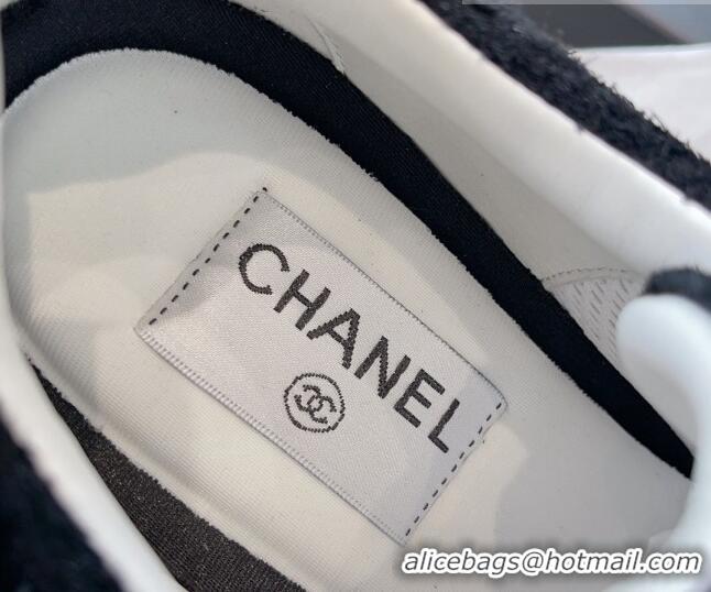 Best Price Chanel Suede Platform Sneakers Black 011059