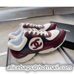 Good Product Chanel Calfskin Sneakers G45333 Burgundy 011070