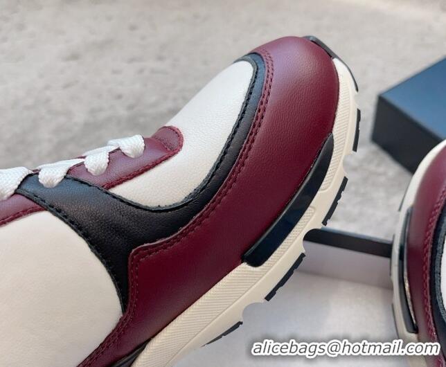 Good Product Chanel Calfskin Sneakers G45333 Burgundy 011070