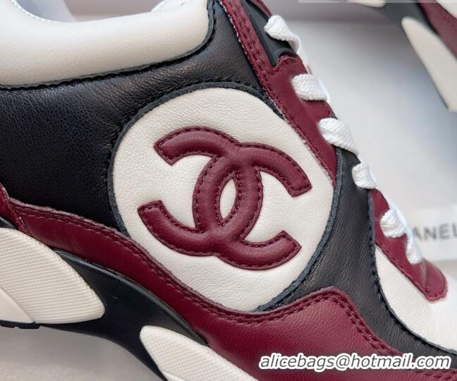 Good Product Chanel Calfskin Sneakers G45333 Burgundy 011070