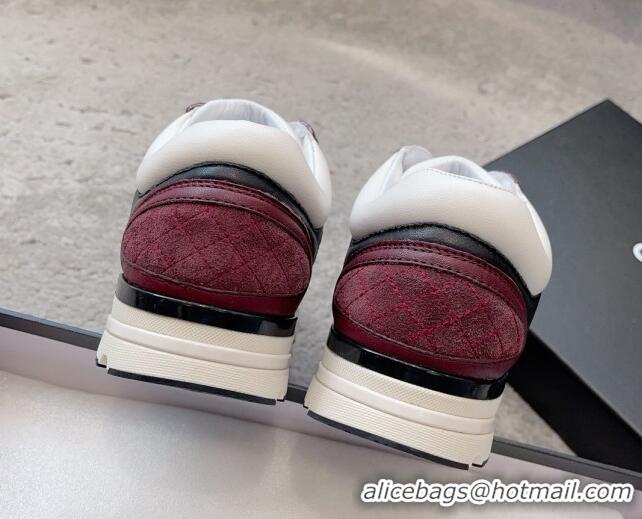 Good Product Chanel Calfskin Sneakers G45333 Burgundy 011070