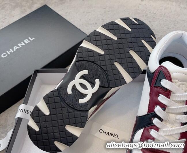 Good Product Chanel Calfskin Sneakers G45333 Burgundy 011070