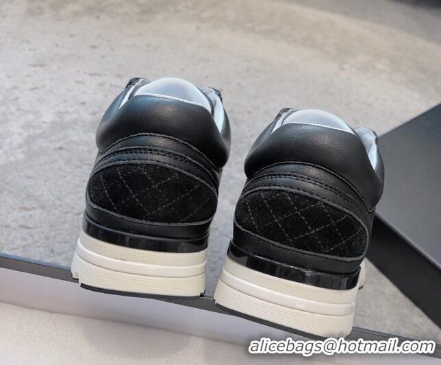 Shop Duplicate Chanel Calfskin Sneakers G45333 Black 011071