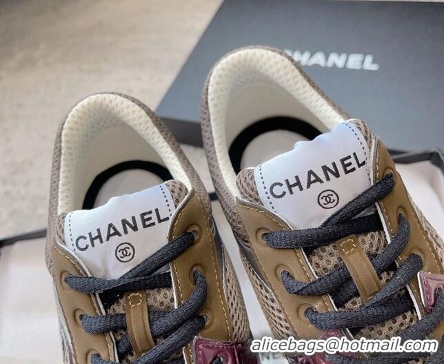 Best Grade Chanel Mesh & Calfskin Sneakers G39792 Grey 011074