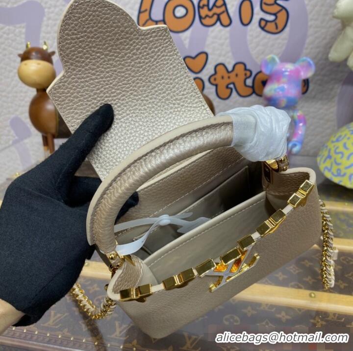 Famous Brand Louis Vuitton Capucines Mini M22436 Gray