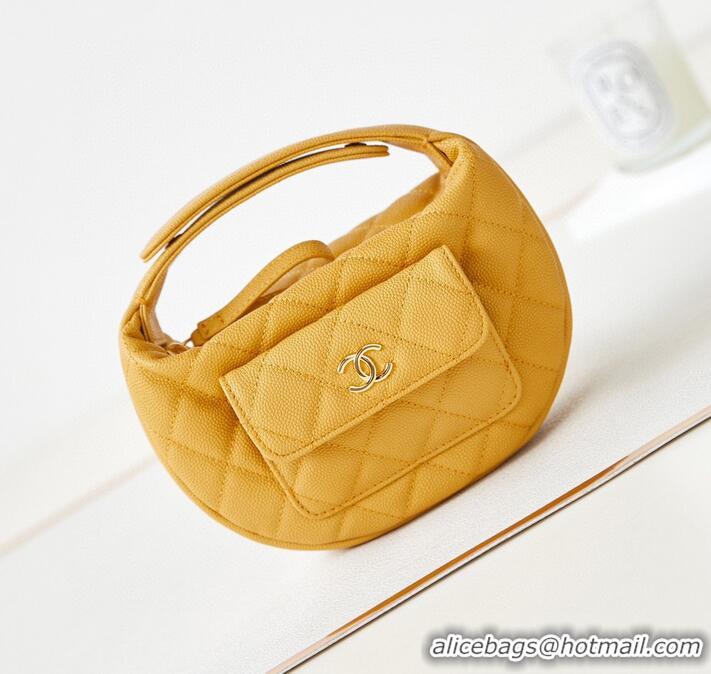 Affordable Price Chanel Caviar Quilted Polly Pocket AP3467 Yellow