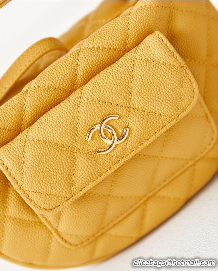 Affordable Price Chanel Caviar Quilted Polly Pocket AP3467 Yellow