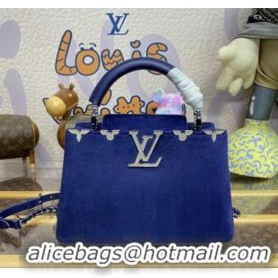 Good Product Louis Vuitton Velvet CAPUCINES BB N93164 Midnight Blue