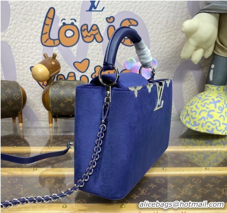 Good Product Louis Vuitton Velvet CAPUCINES BB N93164 Midnight Blue