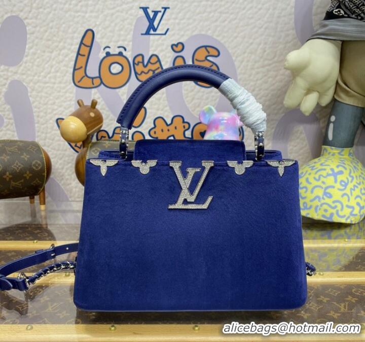 Good Product Louis Vuitton Velvet CAPUCINES BB N93164 Midnight Blue