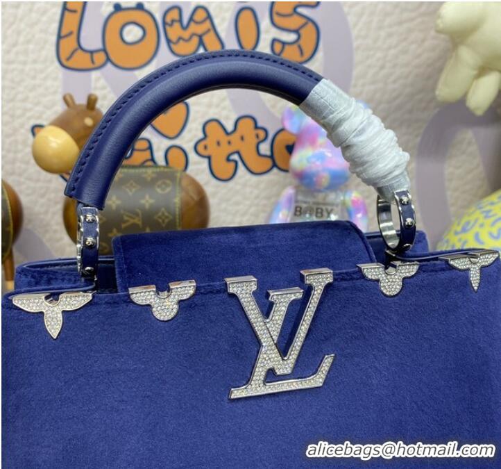 Good Product Louis Vuitton Velvet CAPUCINES BB N93164 Midnight Blue