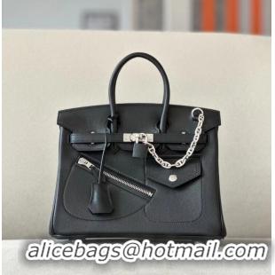 Unique Grade Hermes Birkin Bag Original Leather HP8545 Rock Black (Pure Handmade)