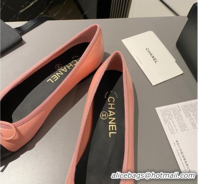 Cheap Price Chanel Leather Classic Ballet Flat Light Pink 016004