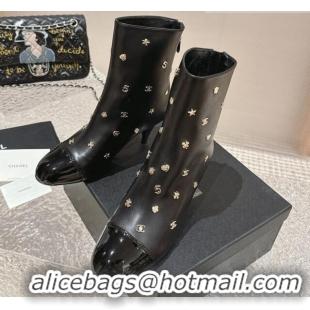 Affordable Price Chanel Lambskin Ankle Boots with Charm Black 1025075