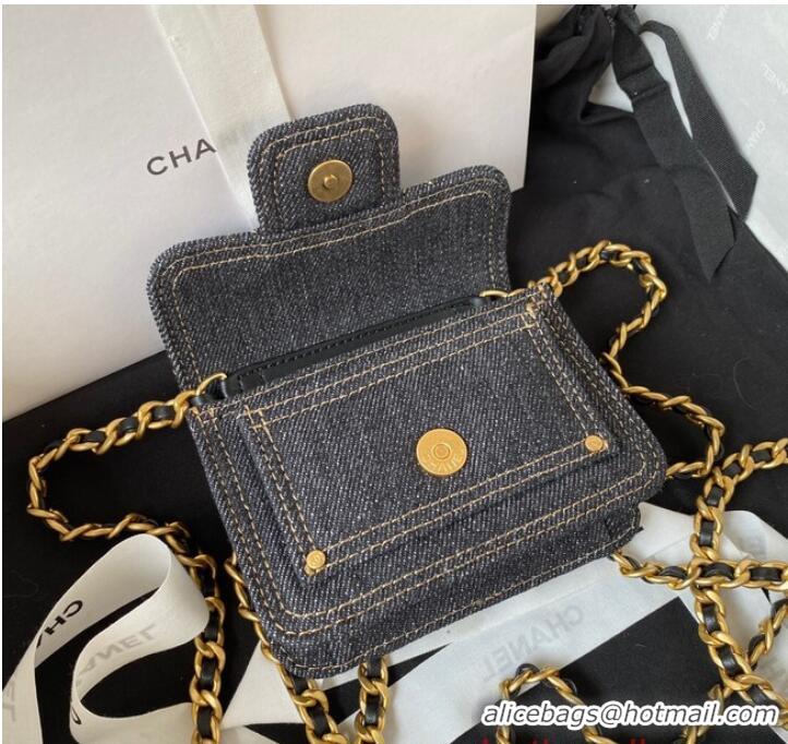 Big Discount Chanel MINI FLAP BAG Denim AP4052 Royal Blue