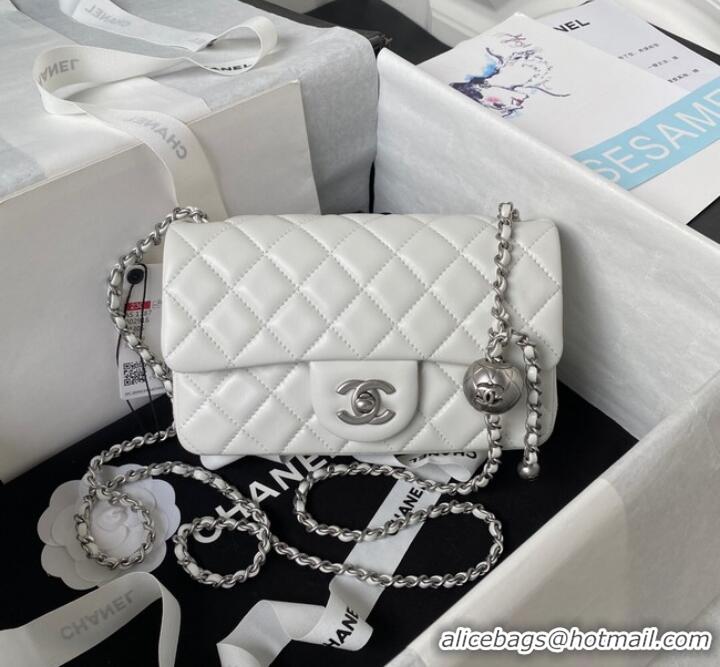 Buy Inexpensive Chanel SMALL FLAP BAG AS1787 White