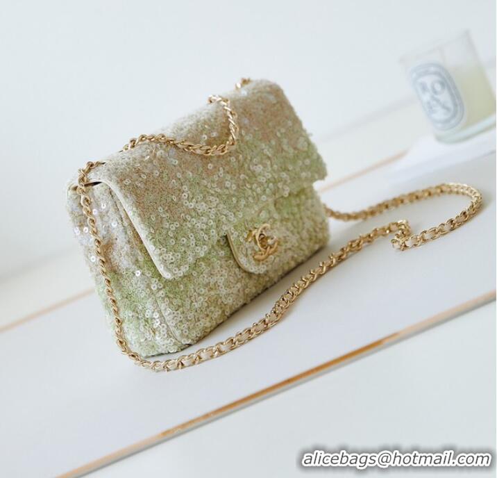 Top Quality Chanel SMALL FLAP BAG AS3965 Green