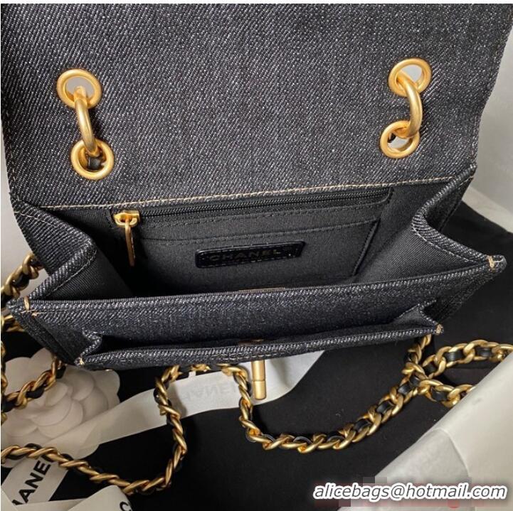 Traditional Specials Chanel SMALL FLAP BAG Denim AS4051 Royal Blue