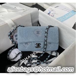 Luxurious Discount Chanel SMALL FLAP BAG A01116 LIGHT BLUE