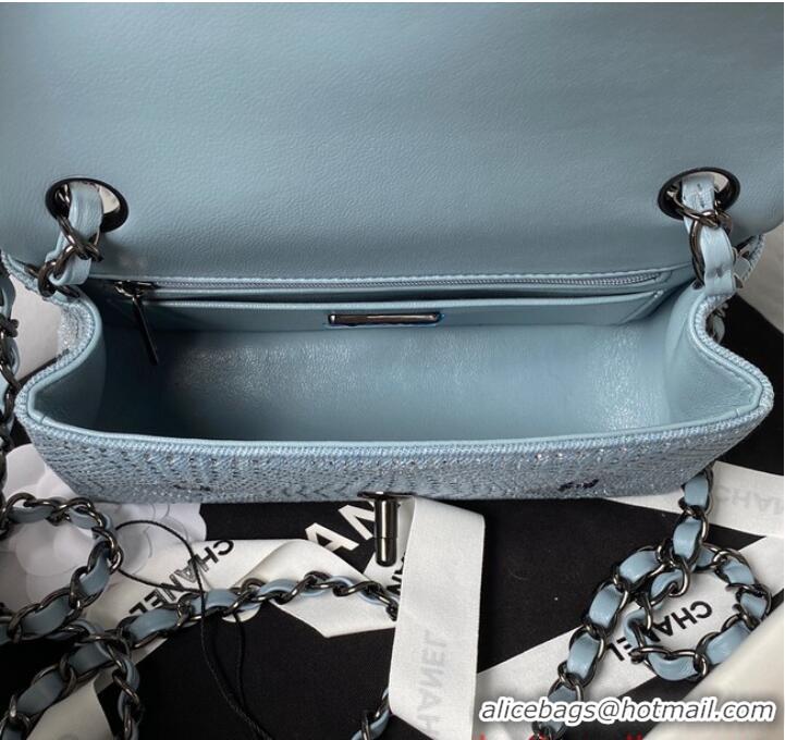 Luxurious Discount Chanel SMALL FLAP BAG A01116 LIGHT BLUE