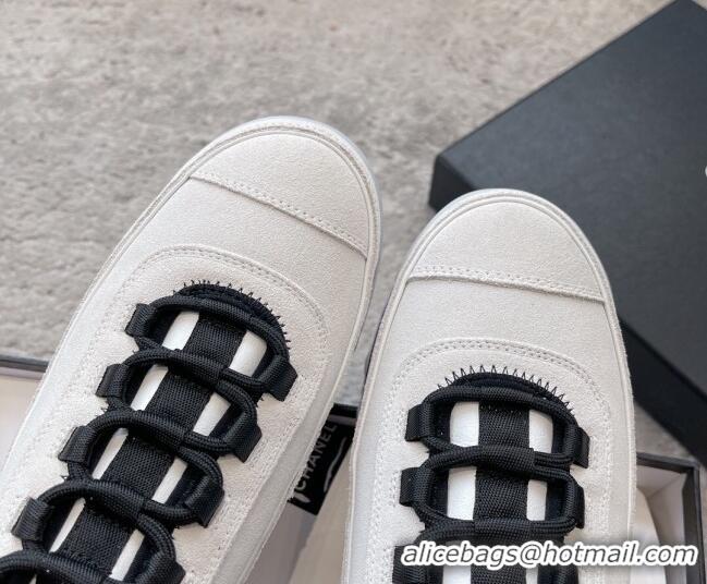 Unique Discount Chanel Suede Sneakers G39070 White 025101