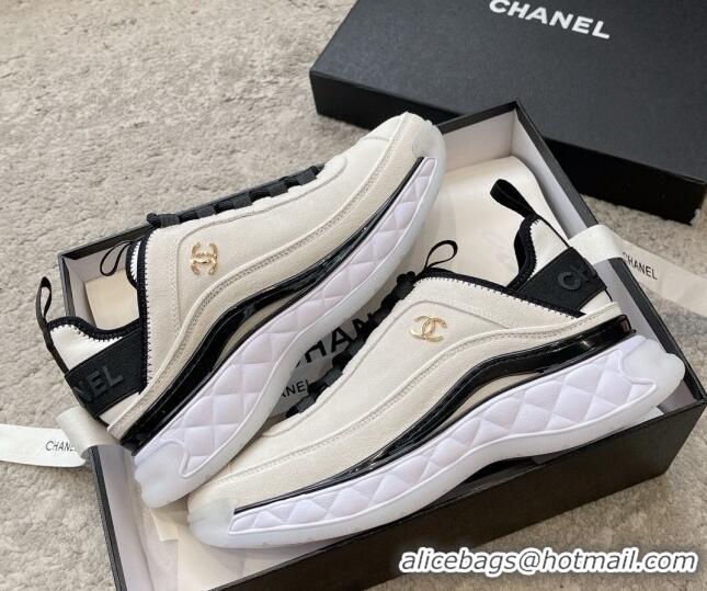 Unique Discount Chanel Suede Sneakers G39070 White 025101