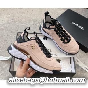 Best Price Chanel Suede Sneakers G39070 Nude Pink 025102