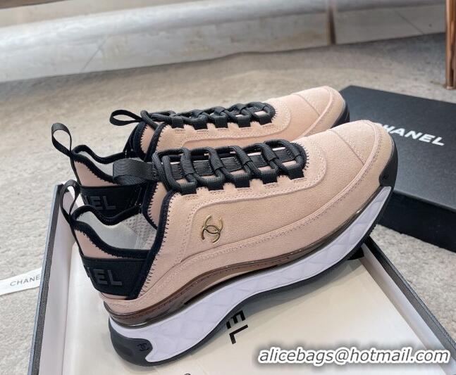 Best Price Chanel Suede Sneakers G39070 Nude Pink 025102