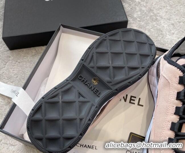 Best Price Chanel Suede Sneakers G39070 Nude Pink 025102