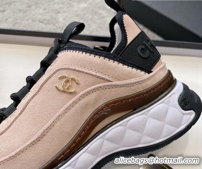 Best Price Chanel Suede Sneakers G39070 Nude Pink 025102