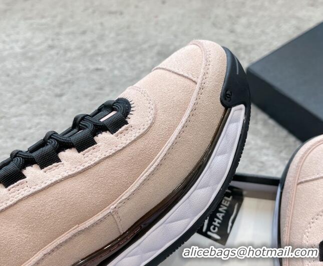 Best Price Chanel Suede Sneakers G39070 Nude Pink 025102